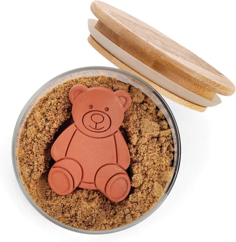 Vista 4 de Fox Run Terracotta Brown Sugar Bear Keeper and Saver, paquete de 1