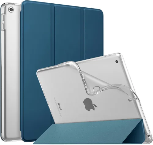 Vista 21 de MoKo Funda compatible con iPad de 9ª/8ª/7ª generación de 10.2 pulgadas (2021/2020/2019), delgada y ligera funda inteligente con protector trasero