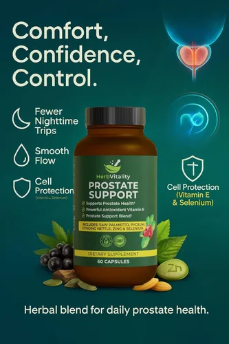 Vista 6 de Suplemento de apoyo para la próstata para hombres – Saw Palmetto, Beta-Sitosterol, Pygeum, ortiga, zinc y selenio – Apoya el flujo urinario