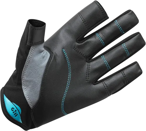 Vista 9 de Gill Guantes de vela de campeonato – Dedos largos con dedo y pulgar expuestos – Tela Dura-Grip 50+ protección solar UV y repelente al agua