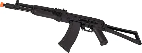 Vista 4 de Lancer Tactical AK-Series AKS-105 AEG Airsoft Rifle con esqueleto plegable Stock Negro