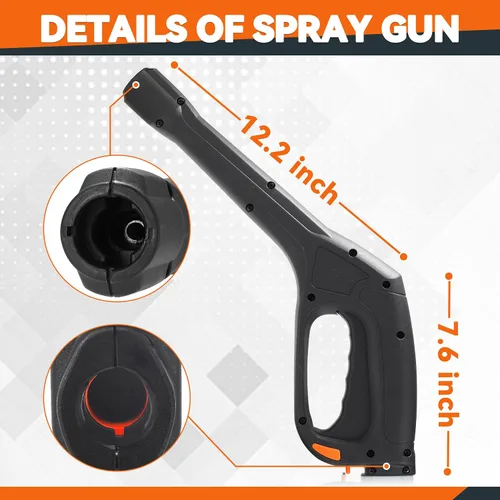 Vista 5 de Repuesto de pistola rociadora de alta presión, manguera de bloqueo y gatillo de seguridad, compatible con Portland Husky Black Decker Ford Pulsar