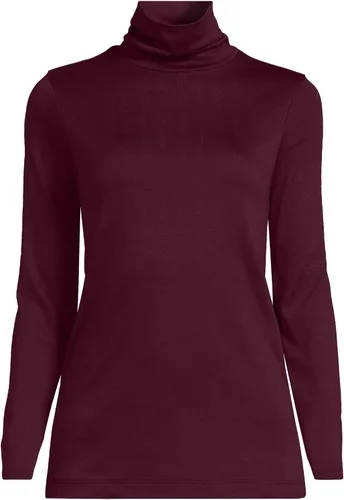 Vista 38 de Lands' End Supima - Suéter de cuello alto y mangas largas para mujer