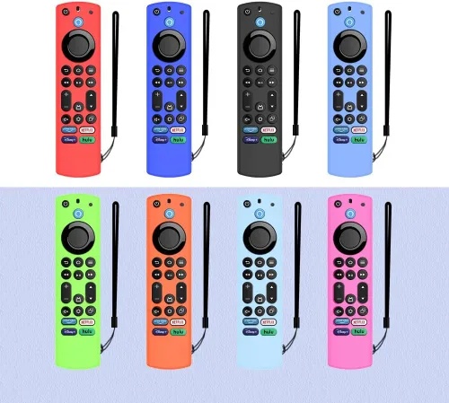 Vista 7 de Funda para control remoto por voz compatible con Insignia Firetv Omni Negro