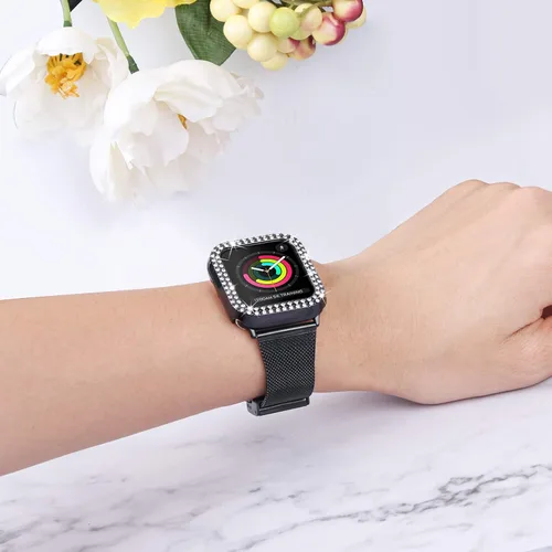 Vista 3 de Joyozy - Bandas de repuesto, delgadas y a la moda compatibles con Apple Watch de 1.49, 1.57, 1.65 y 1.73 pulgadas, de resina, muy cómodas