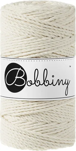 Vista 11 de Bobbiny Cordón de macramé regular de 0.118 in y 3 capas (aguamarina), 108yds/330 pies (100% algodón reciclado)