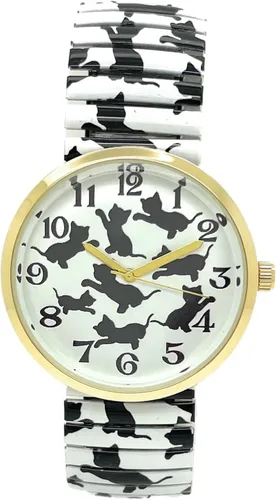 Vista 8 de VERSALES Varsales - Reloj analógico de cuarzo analógico para mujer, diseño de gato y gato