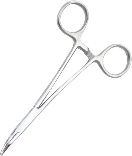 Vista 7 de Extractor de pelo de orejas y nariz para mascotas, recto y curvado, de acero inoxidable, pinzas de bloqueo de hemostato para el hogar, herramienta