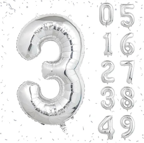 Vista 56 de Globo azul con el número 0, 40 pulgadas, Mylar premium, reutilizable, para decoración de fiesta de cumpleaños