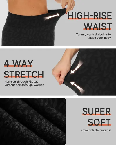 Vista 3 de GAYHAY Pantalones cortos de ciclismo para mujer, diseño suaves de tiro alto y con control de abdomen para yoga, correr, entrenamiento y deportes