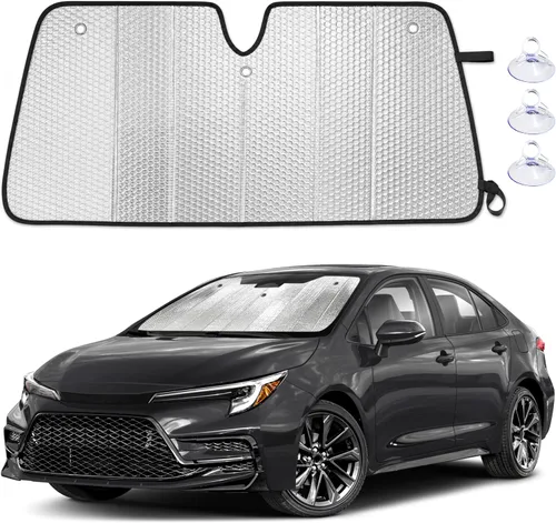 Vista 25 de EcoNour Parasol plegable de acordeón para parabrisas compatible con Tesla Model 3/Model Y 2017-2024 2025 2026, parasol delantero para ventana