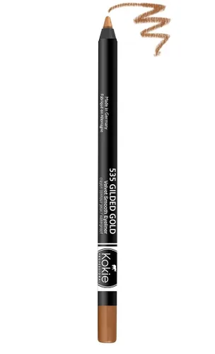 Vista 5 de Kokie Cosmetics Lápiz delineador de ojos impermeable de terciopelo suave, azul brillante, 0.042 onzas