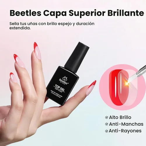 Vista 4 de Beetles - Juego de 2 capas base y capa superior de gel que no se limpia A-transparente-2