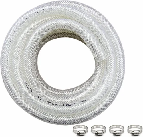Vista 14 de Tubo de PVC transparente trenzado de alta presión de 1 1/4 pulgadas de diámetro interior x 1 5/8 pulgadas de diámetro exterior de 10 pies, tubo