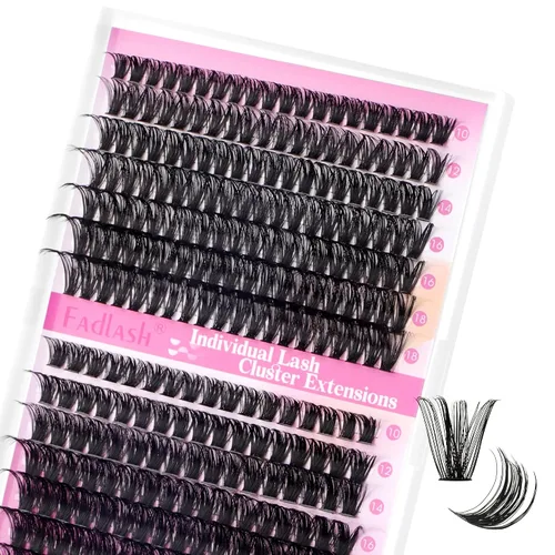Vista 76 de Extensiones de pestañas individuales de 120 unidades, racimos de pestañas con rizado D, bandeja de longitud mixta, extensiones de pestañas