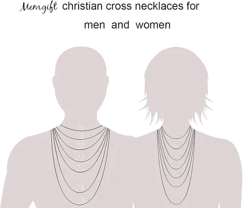 Vista 6 de Collar con dije de cruz cristiana para hombre de acero inoxidable chapado en oro o plata, o negro religioso y minimalista, para joyería de bautismo