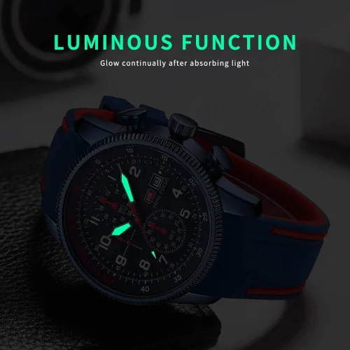 Vista 7 de MF MINI FOCUS Relojes de pulsera para hombre de lujo con correa de silicona impermeable y correa de cuarzo para hombre