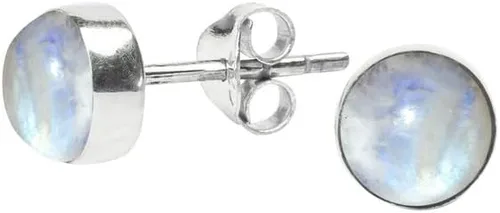 Vista 10 de Gemstone Stud Post Earrings, 925 Sterling Silver Gemstone Earring 6 MM Round Girl Women Gift