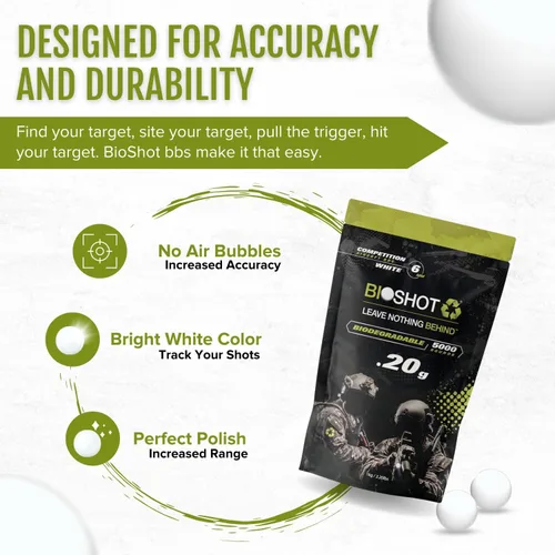 Vista 3 de Biodegradable Airsoft BBS - 0.01 oz 5000 rondas Super Slick Polish - Grado de competencia sin costuras para todas las pistolas y accesorios de 0.236