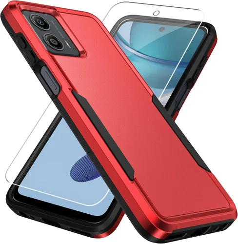 Vista 15 de Funda para Moto G 5G 2023, con Protector de Pantalla [Probado contra Caídas de Grado Militar] Funda Protectora de Servicio Pesado Resistente Rugosa