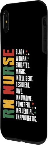 Vista 14 de iPhone 15 RN Enfermera Black History Enfermera Afro African Registered Enfermera Caso