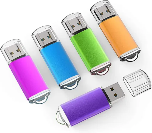 Vista 12 de K&ZZ Unidad flash USB de 4 GB, paquete de 5 unidades USB 2.0, unidades flash USB 2.0 de fácil almacenamiento, unidad de pulgar 4G Gig Stick Zip