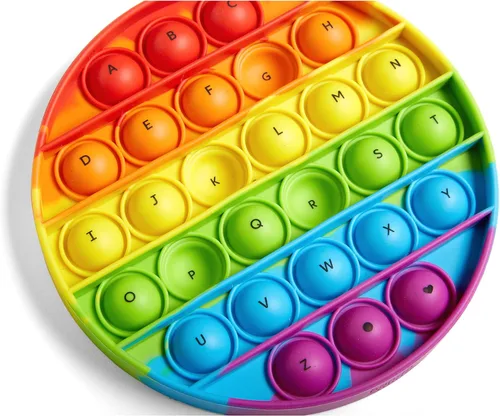 Vista 7 de hand2mind Juguetes sensoriales de burbujas del alfabeto, juguetes para la ansiedad para niños, juguetes de letras, juguetes de motricidad fina