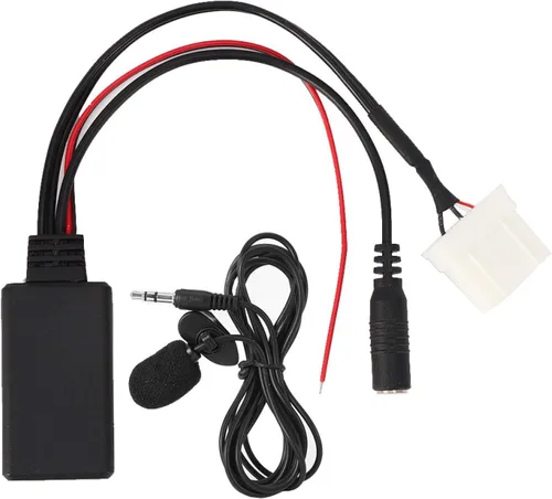 Vista 7 de KIMISS Adaptador de coche Bluetooth 5.0 con micrófono, para Mazda 2 3 5 6 RX8, cable de entrada auxiliar para llamadas manos libres y transmisión