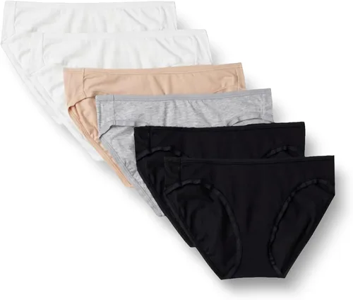 Vista 41 de Amazon Essentials Ropa interior de bikini de algodón y elastano para mujer (disponible en tallas grandes)