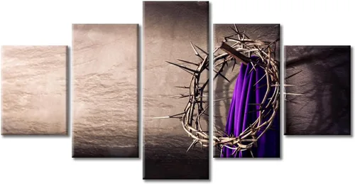 Vista 25 de TUMOVO Decoración de pared de iglesia cristiana de 3 paneles, imágenes de la resurrección de Jesús para sala de estar, dormitorio, cocina