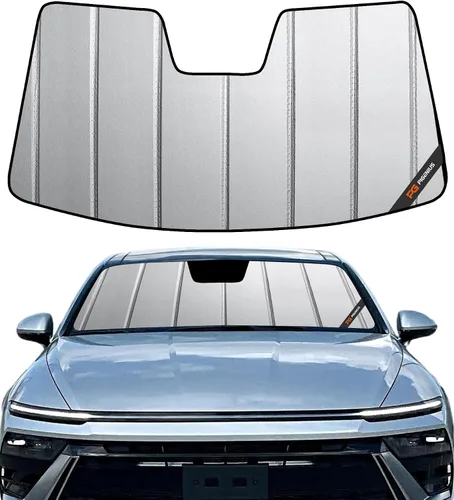 Vista 16 de Pigenius Parasol para parabrisas para Hyundai Sonata 2011-2014, Sonata Hybrid/Hybrid Limited 2015 - Salvaguarda Gris (salvaguarda)