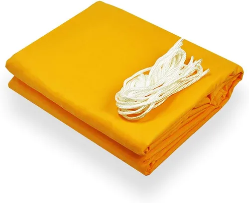Vista 8 de Alion Home Toldo parasol tejido triangular impermeable de 10 x 10 x 10 pies en colores vibrantes (amarillo mango)