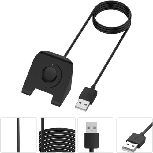 Vista 7 de Smartwatch Charger Stand Holder Compatible with Fossil Gen 4 Gen 5, USB Charging Adapter Replacement Dock for Wearable Devices, Black Charging