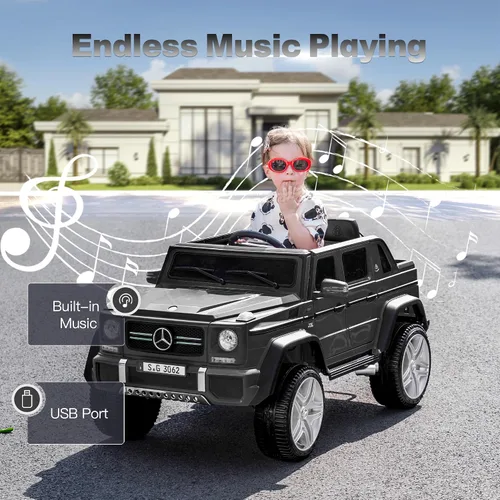 Vista 4 de Mercedes-Benz G650 - Coche eléctrico de 12 V para niños Negro