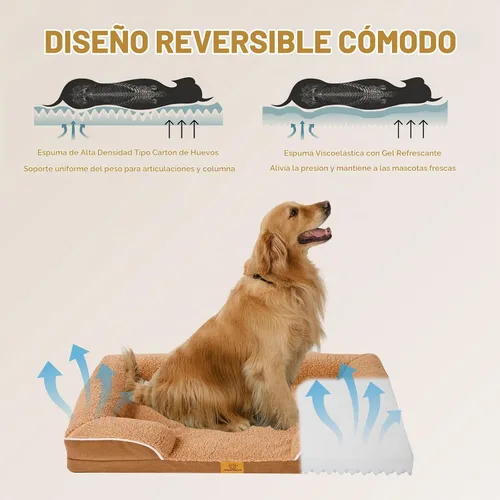 Vista 3 de Sofá para perros y gatos, sofá lavable para mascotas pequeñas, 30 Acogedora cama estilo sofá con lados elevados, amortiguación de felpa y una funda