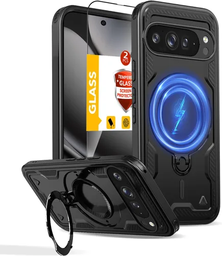 Vista 72 de Funda magnética para Google Pixel 9A compatible con cargador inalámbrico MagSafe, para Pixel 9A, funda de teléfono integrada de 360 °, con 2