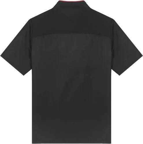 Vista 4 de iiniim Abrigo de chef unisex para hombre y mujer con doble botonadura, chaqueta de cocinero, uniforme de cocina
