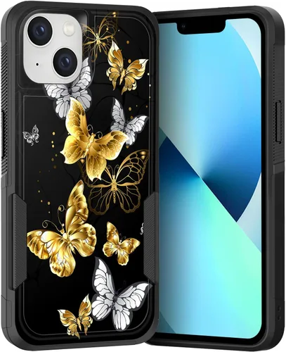 Vista 266 de Funda para iPhone Air, doble capa híbrida resistente resistente a prueba de golpes de policarbonato duro + funda protectora de silicona suave