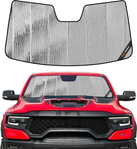 Vista 19 de Pigenius Parasol de Parabrisas para Dodge Ram 1500 2002-2008 Protección Solar para Ventana Delantera - Salvaguarda