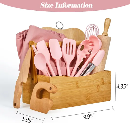 Vista 3 de Pulcher Juegos de cocina y hornear para niños, utensilios de cocina de chef real, juego de cocina, regalos para niñas, niños y jóvenes