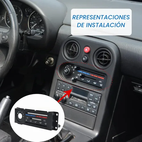 Vista 6 de DICMIC Panel de control del calentador Interior Trim para Mazda Miata 1990-1997 Replace# NA01-61-C04A