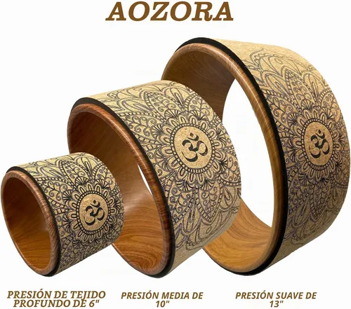 Vista 2 de Aozora Yoga Wheel 13" with Most Detailed Book Step by Step Guide on How to Do 30+ Poses! Perfect for Stretching and Improving Backbends