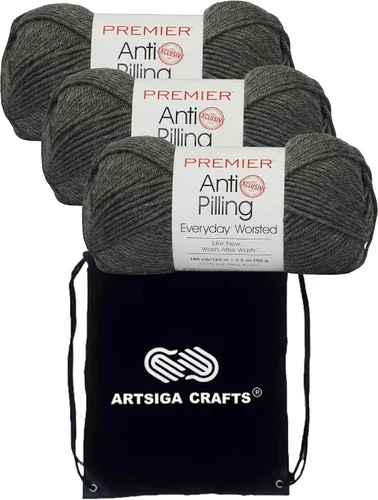 Vista 8 de Premier Yarns Antibolitas para todos los días Blancanieves 100-1 Dn100-1-Snow-White