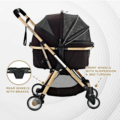 Vista 5 de Pista - Cochecito 3 en 1 superligero, carrier, asiento de coche para mascotas