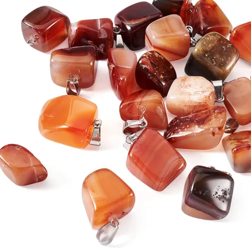 Vista 15 de Beadthoven - 24 dijes de piedras preciosas irregulares naturales, piedras curativas mixtas, chakras, reiki, pepita, piedras preciosas para hacer