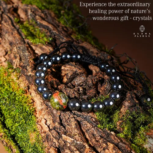 Vista 39 de Pulseras de cristal curativo para mujeres y hombres, espiritual, energía positiva y equilibrio, pulseras de cuentas de cristal natural hechas a mano