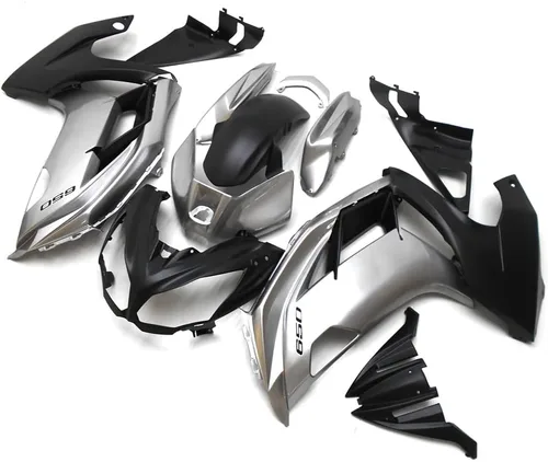 Vista 2 de Kit de carenado negro plateado apto para 2012 Kawasaki Ninja 650 carenados ABS inyección de plástico Ninja 650 2013 2014 2015 2016 ER6F EX650