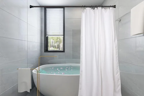 Vista 7 de Utopia Alley HK9BK - Juego de 12 anillos para cortina de ducha para baño, color negro