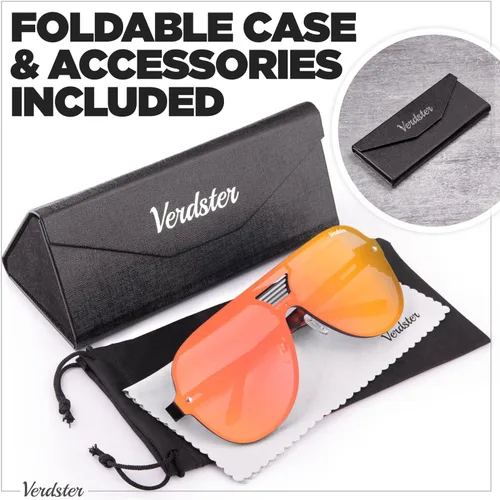 Vista 2 de Blade Mirrored XL Gafas de sol de gran tamaño para hombres - Bold Looks para hombres de moda