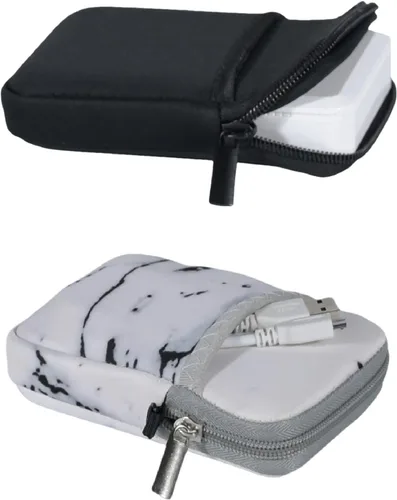 Vista 4 de AF-WAN Funda para disco duro externo de 2.5 pulgadas, bolsa de almacenamiento impermeable y a prueba de golpes para el hogar, la oficina y la Negro